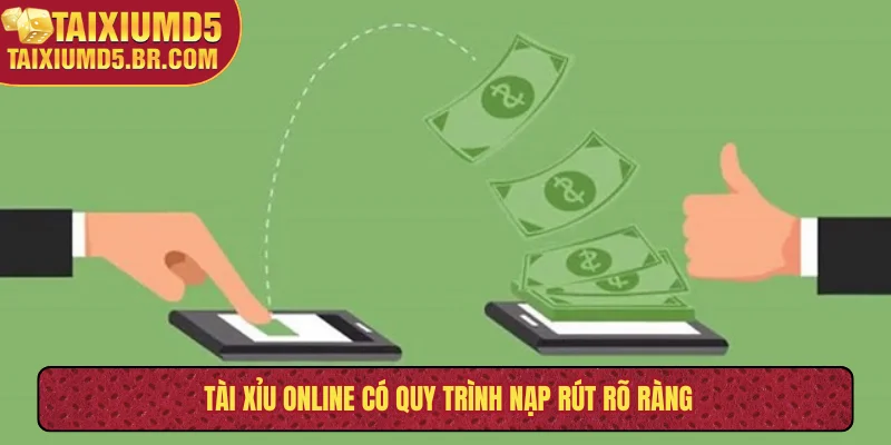 Tài xỉu online có quy trình nạp rút rõ ràng